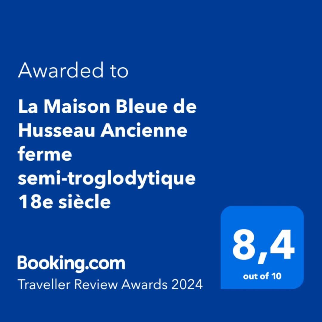 Вилла La Maison Bleue De Husseau Ancienne Ferme Semi-Troglodytique 18E Siecle Монлуи-сюр-Луар Экстерьер фото